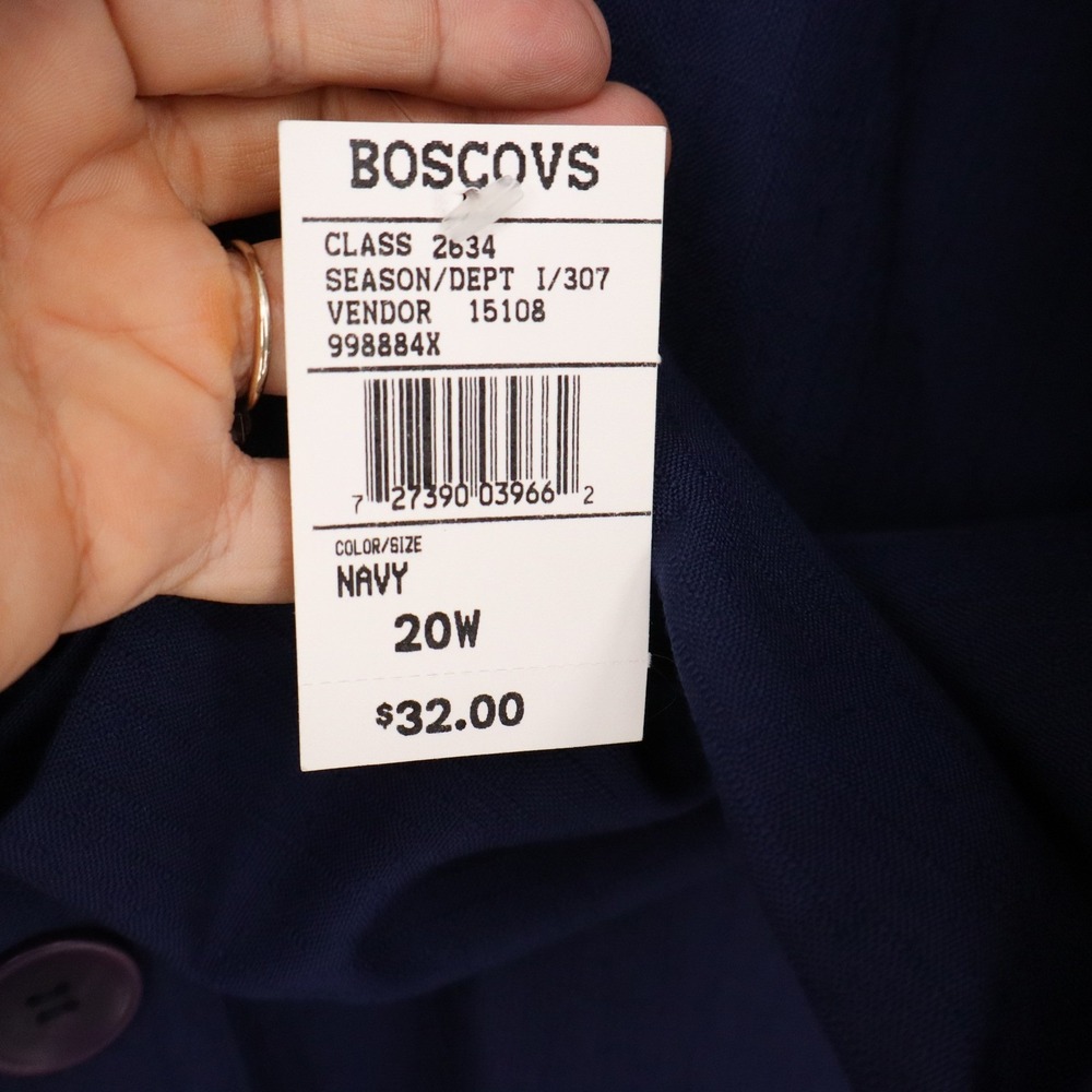 Apparenza Blazer Womens 20W Navy Blue Single Button NWT - Picture 5 of 7